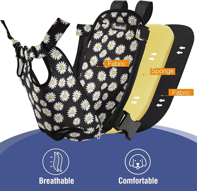 Pawaboo Adjustable Dog Carrier Purses, Pet Front Cat Travel Bag Dog Carrier - Image 5