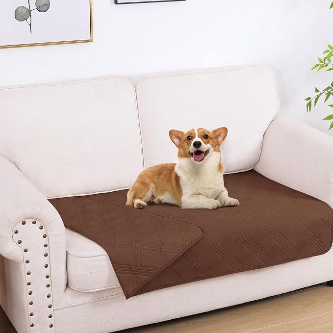 hyha Waterproof Dog Blanket, Reversible Pet Bed Blanket, Soft Sofa Couch Cover by hyha
