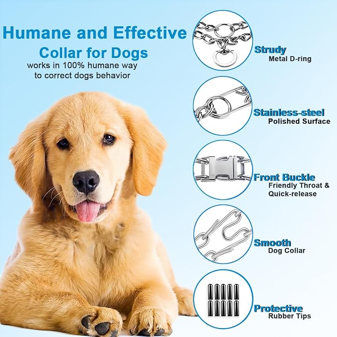 Prong Collar for Dogs, Dog Training Collar, Adjustable Size Dog Pinch No Pull - Image 3