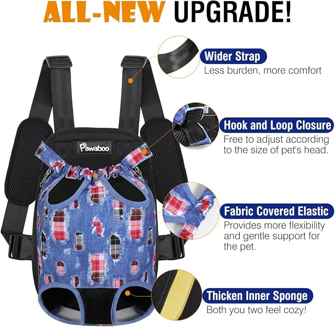 Pawaboo Pet Carrier Backpack, Adjustable Pet Front Cat Dog Purse Carrier - Image 4