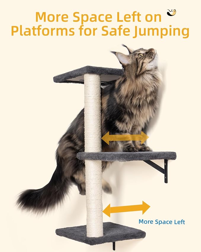 Heavy Duty Cat Wall Shelves for Indoor Cats Large Adult, 5-in-1 Wall-Mounted - Image 5