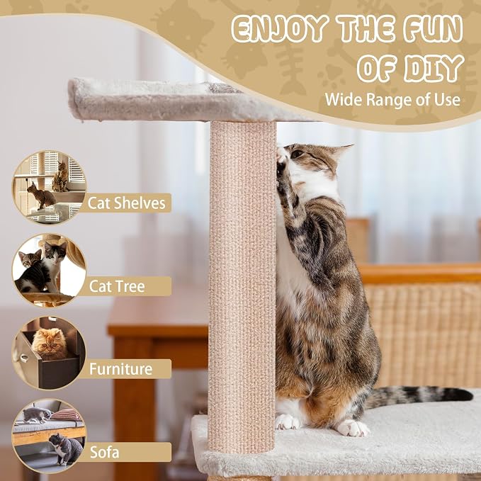 Climbing Cat Scratcher Mat Trimmable Cat Scratching Post Carpet 78.7’’x15.8’’ - Image 6