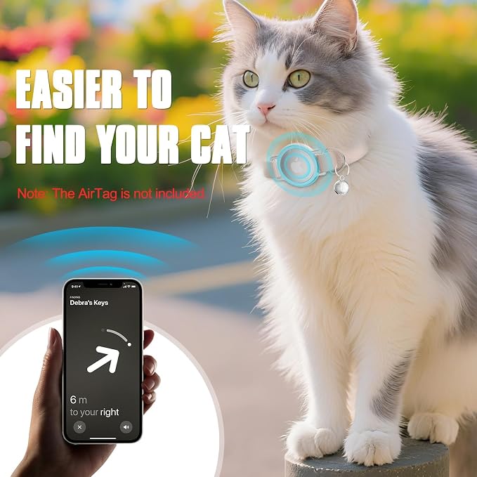 Cat Collar, Ultra Elastic Cat Tracker Collar, Holder Compatible - Image 3