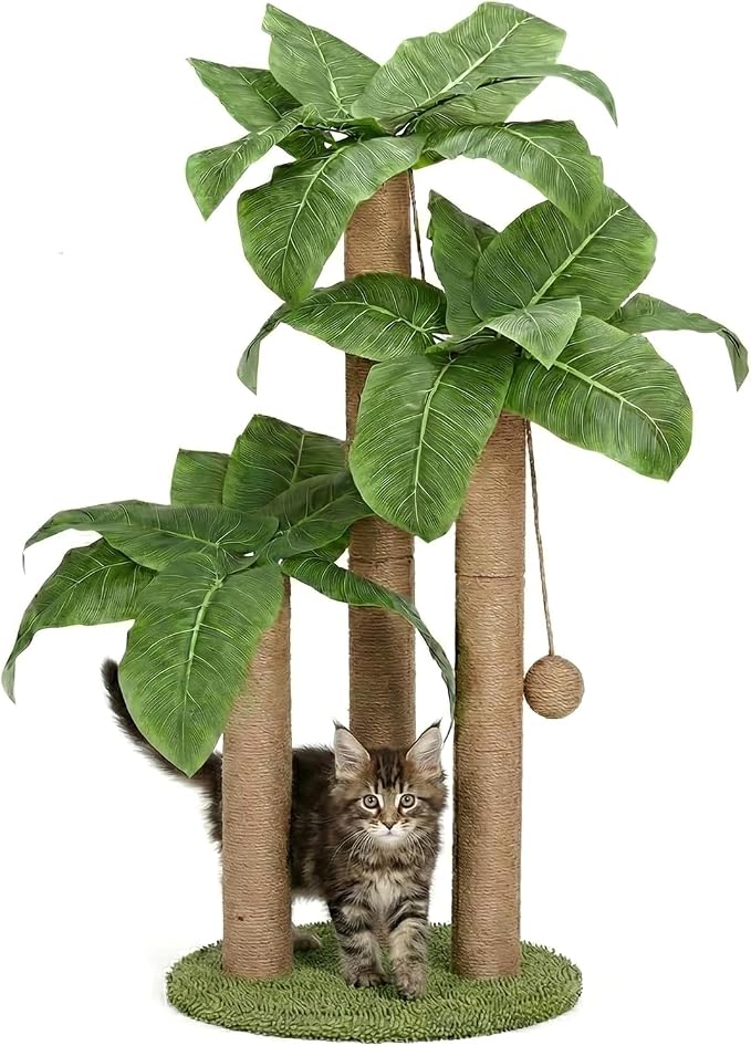 31.5Inch Cat Scratching Post, Cat Scratcher Tree by LEMONDA