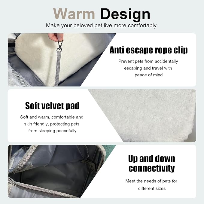 2-in-1 Pet Carrier Backpack for Two Cats or One Dog - Image 3