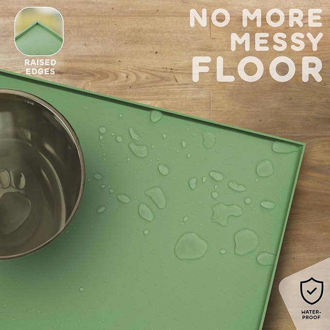 Dog Food Mat - Raised Edges Dogs Mat - Image 5