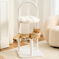 Modern Cat Tree Tower for Indoor Cats up to 12lbs, Wood Cat Bed by Kicari