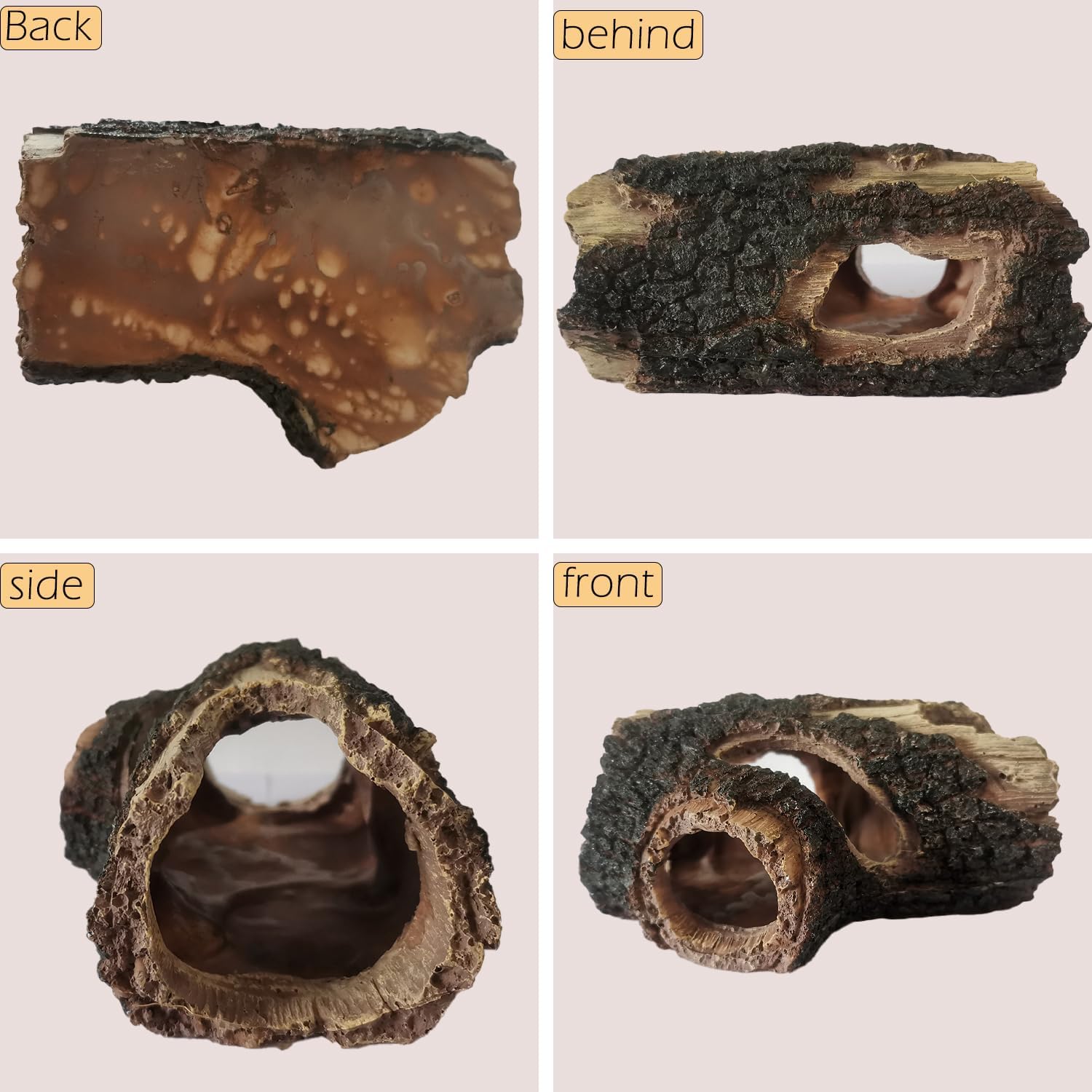 IBWell Aquarium Wood Fish Tank Decorations,Resin Fake Logs Terrarium - GlobalHabitat Supply