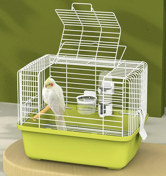 Portable Bird Travel Carrier Cage – 360° Full View Wire Carrier by Misyue