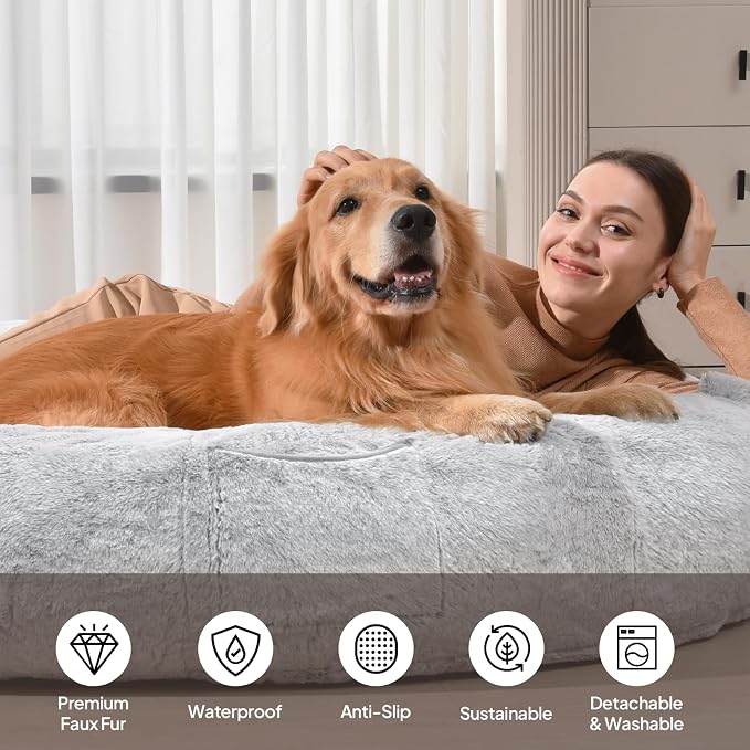 Human Dog Bed for Adults, Waterproof & Machine Washable Cover - Image 2