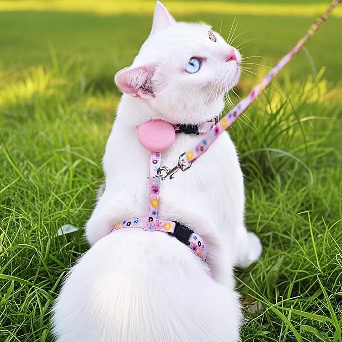 PUPTECK Adjustable Cat Harness and Leash Set Escape Proof Kitten Strap Collar - Image 6