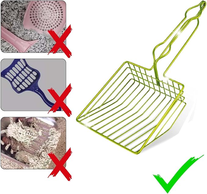 DHXYZZB Cat Litter Scoop, Metal Cat Litter Scooper Kitty Poop Scooper Stand - Image 6