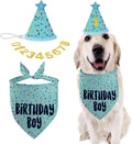 Dog Birthday Bandana Set, Light Blue Birthday Boy Decorations, HBD Party by GHSJYOHomeDecoration