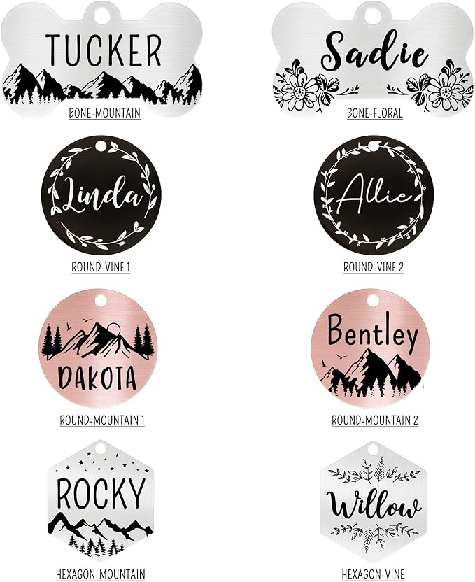 Ultra Joys Stainless Steel Dog ID Tag, Personalized Front and Back Engraving - Image 5