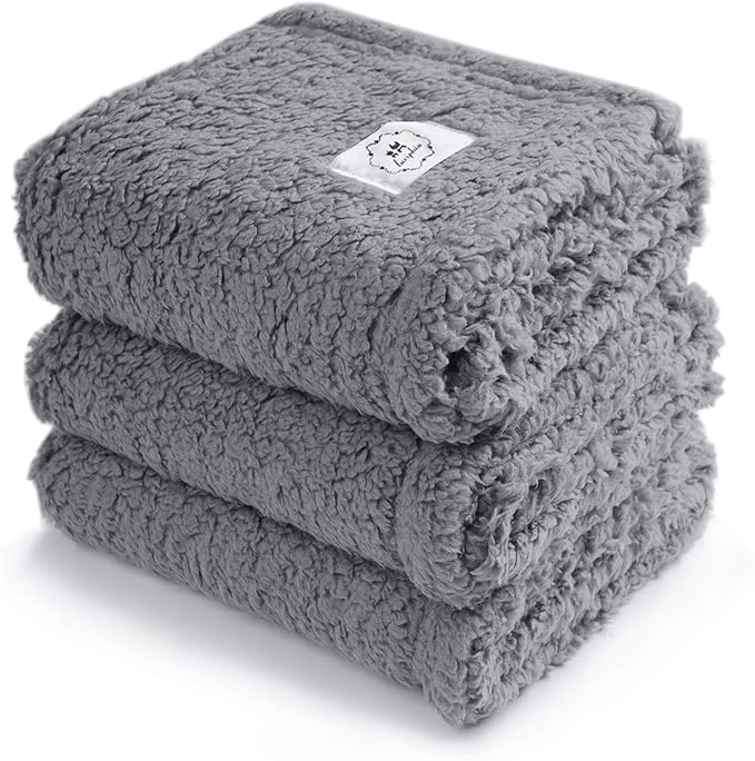 1 Pack 3 Calming Blankets Fluffy Premium Fleece Pet Blanket Soft Sherpa Throw by luciphia