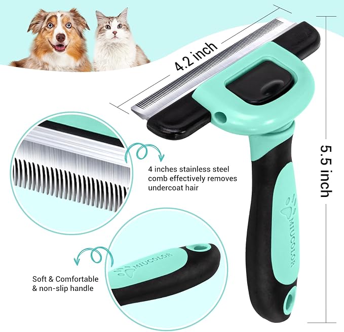 MIU COLOR Pet Grooming Brush, Deshedding Tool - Image 2