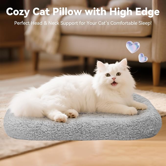 Cat Bed Washable Indoor Cat Cushion Bed, Soft and Cozy Plush Pet Bed-S - Image 3