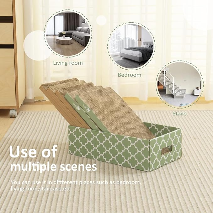 MECOOL Cat Scratching Board，5PC Cat Scratch Pad - Image 6