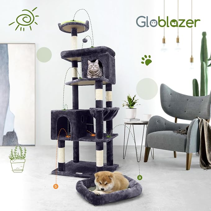 Globlazer Heavy Duty Cat Trees for Large Cats, Sturdy 72in Maine Coon Cat Tree - Image 7