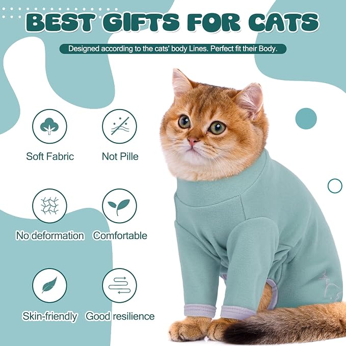Cat Pajamas for Cats Only, Sticky Hair Cat Clothes, Sphynx Hairless Cats Sweater - Image 2