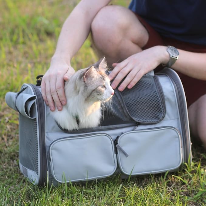 FUKUMARU Cat Carrier, Soft-Sided Small Dog Carrier, Large Cat Travel Bag - Image 6