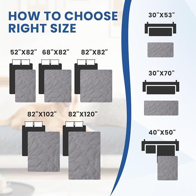 Waterproof Couch Covers for Pets, Waterproof Dog Bed Cover, Anti-Slip Soft Dog - Image 4
