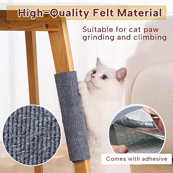 KEYIDE 79 x 16 Cat Scratch Couch Furniture Protector, Cat Scratcher Wall Pad - Image 3