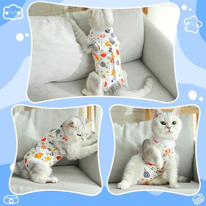 Cat Recovery Suit Female, Breathable Cat Onesie After Surgery Female - Image 4