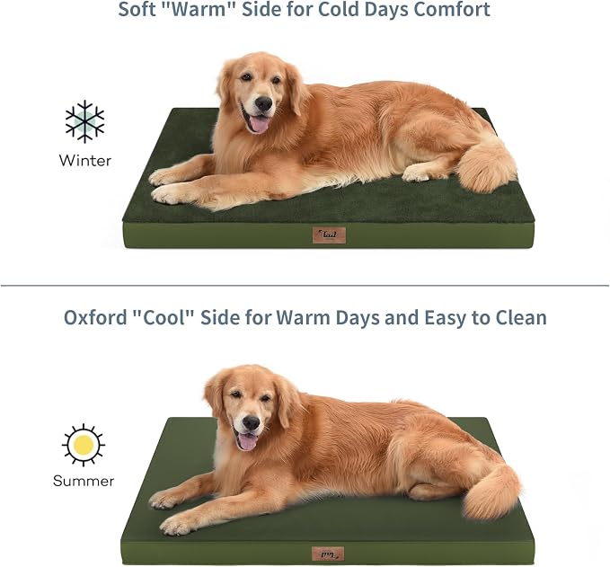 Plush Orthopedic Dog Bed for Medium Dogs & Puppies, Waterproof Dog Beds 29x18 - Image 3