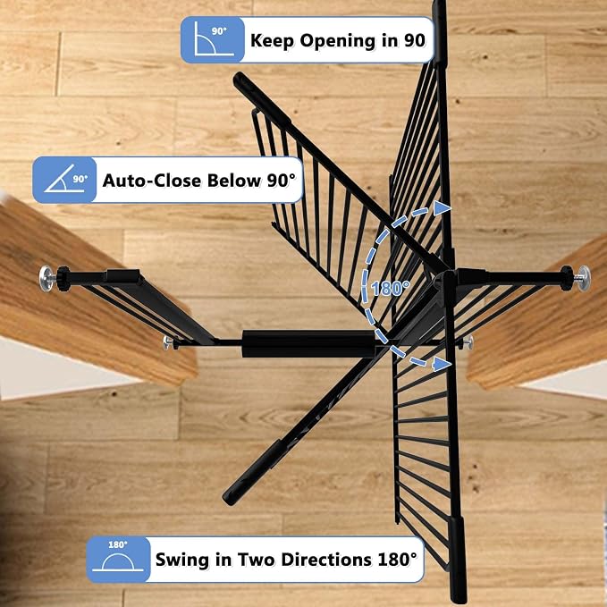 40.5" Extra Tall Baby Gate for Stairs, 40.5"-54.7" Extra Wide Large Dog Pet - Image 6