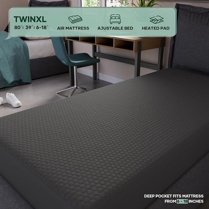 OhGeni 100% Waterproof Mattress Protector, Twin XL-Gray Size Mattress Pad - Image 8