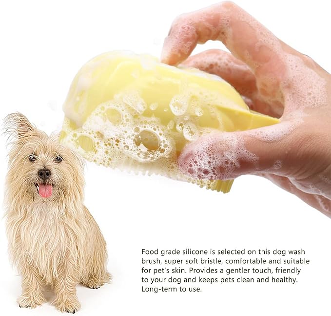 Pets Bath Brush | Scrubber for Bath | Dog Shampoo Brush | Dog Washing/Shower - Image 5