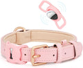 WHIPPY Airtag Leather Dog Collar GPS Tracker Air Tag Puppy Collar Adjustable by WHIPPY