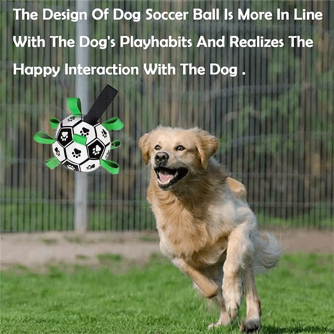 Dog Toys Soccer Ball with Straps, Interactive Toys - Image 5
