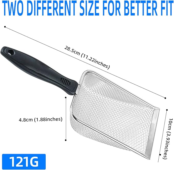 Cat Litter Scoop, Stainless Steel Mesh Scoop Away Cat Litter, Kitty Litter - Image 3
