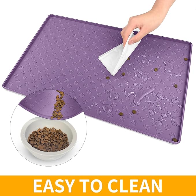 Ptlom Dog Food Mat Waterproof Pet Bowl Mats - Image 7