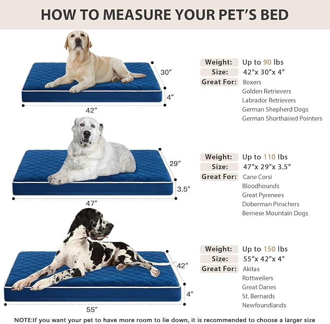 WNPETHOME Orthopedic Big Dog Beds Large Sized Dog, Waterproof Extra Large Dogs - Image 5