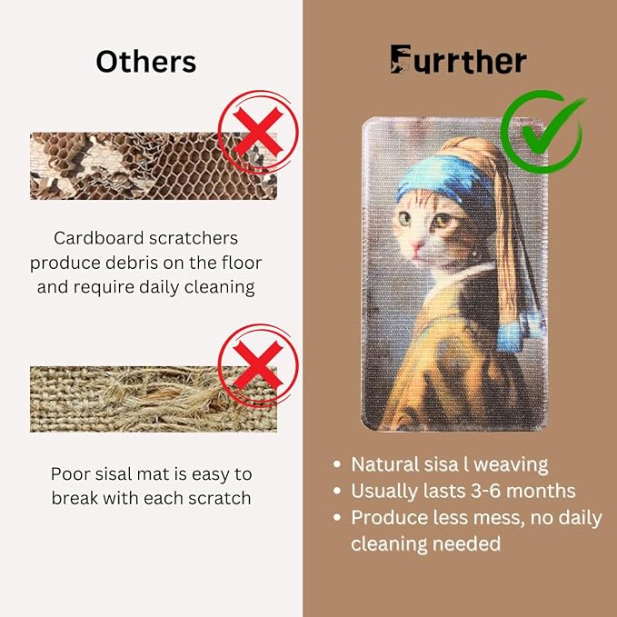 Sisal Cat Scratcher Post Mat, Shedding-Resistant Scratching Surface - Image 4