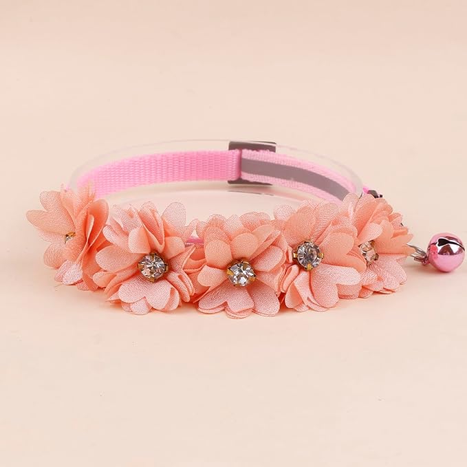 2 Pack Cat Collar Pink Floral - Image 6