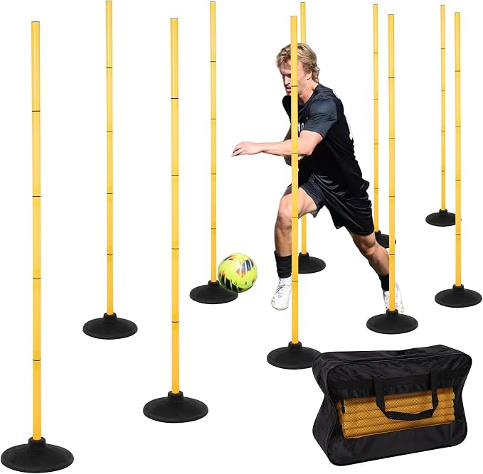 6 FT Agility Poles for Soccer, Basketball, Equestrian, Pet Training, 4/6/8/10 by Neoaider