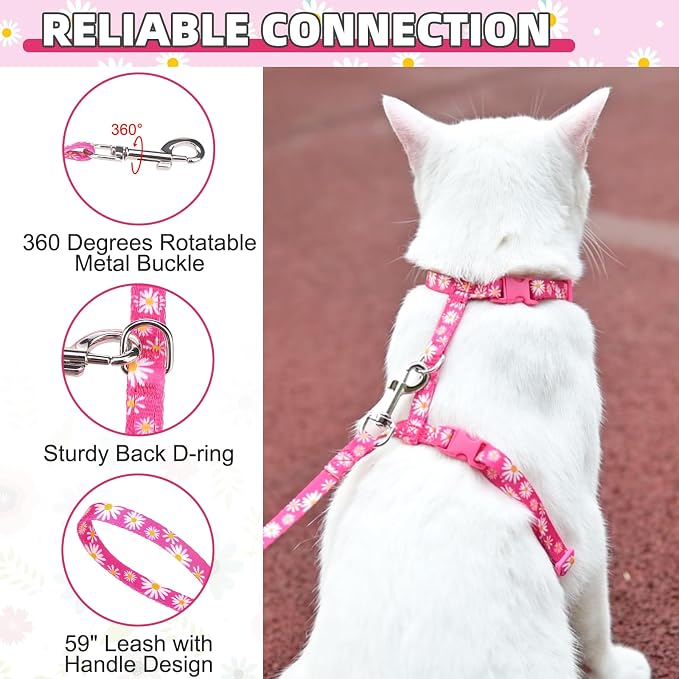 KOOLTAIL Cat Harness and Leash Set, Escape Proof Adjustable Kitten Harness - Image 4