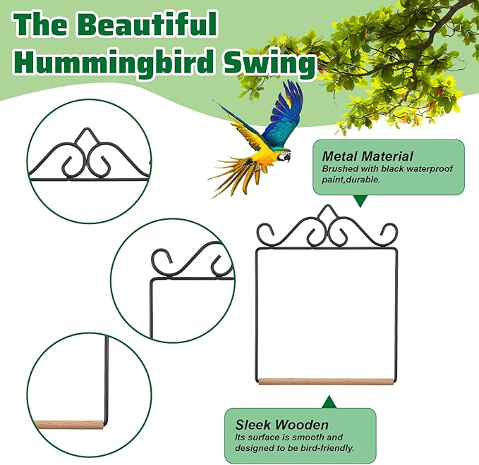 Hummingbird Swings and Perches Hummingbird Perch Humming Bird Swing - Image 5