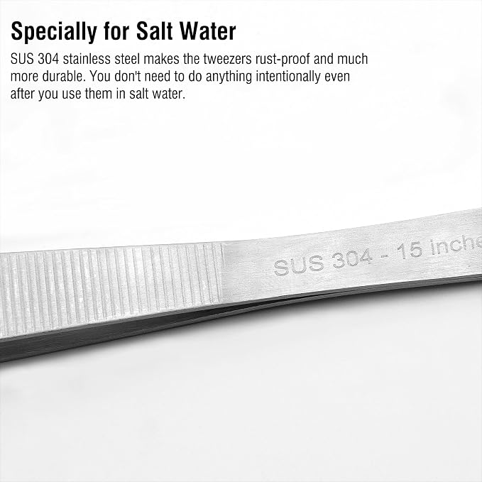 2Pcs 15 inch Extra Long Rustproof Tweezers - Image 2