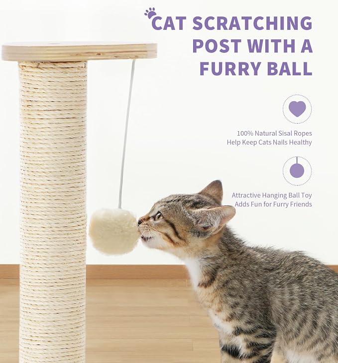 Made4Pets Cat Scratching Post Cat Scratcher Kitten Toys - Image 4
