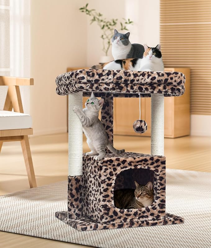 SYANDLVY 27" Cat Tree for Indoor Cats, Activity Tower - Image 2