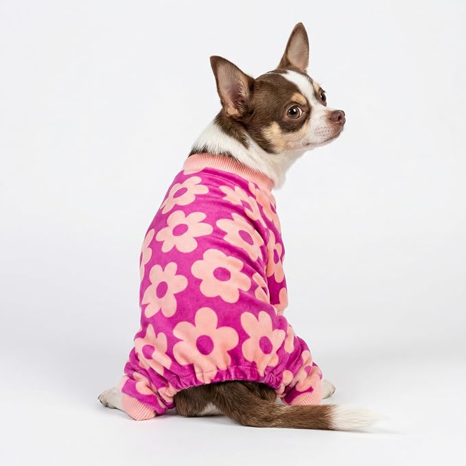 Fitwarm Flower Fleece Dog Pajamas, Warm Winter Dog Clothes - Image 2