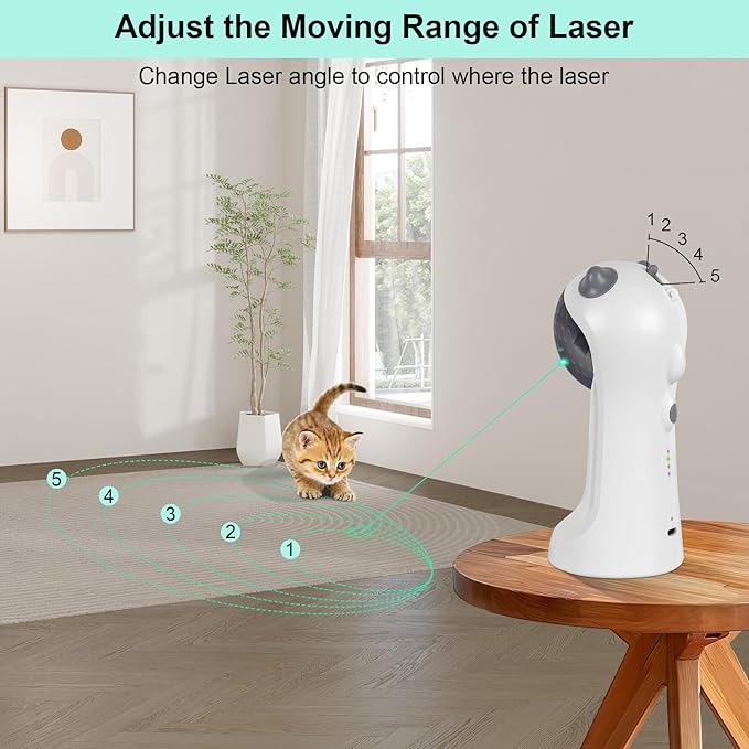TBTeek Cat Toy, Automatic Motion-Activated, 5 Fun Patterns, 4 Speed Modes - Image 4