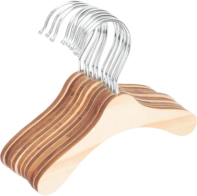 Wooden Pet Hangers for Small Dogs and Cats, 6.3 Inch Solid Wood Daily Clothes by MAGICLULU