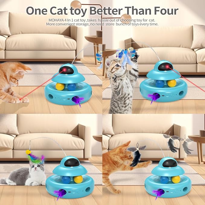 Cat Toys, 4-in-1 Automatic Kitten Toy - Image 2