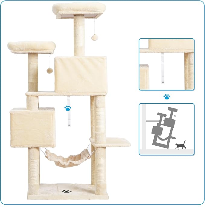 Hey-brother Large Multi-Level Cat Tree Condo Furniture - Image 8